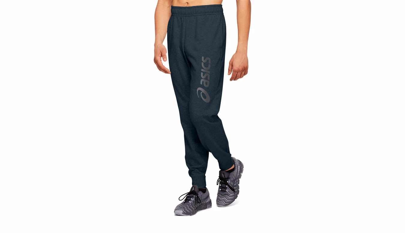 Asics Big Logo Sweat Pant Blue 3 Asics Big Logo Sweat Pant Blue - Image 3